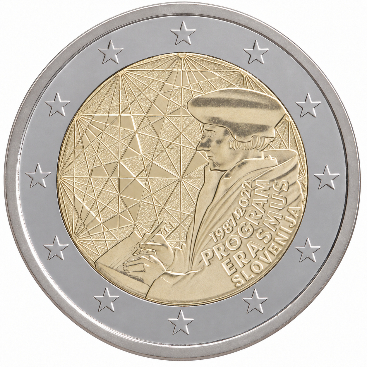 2 Euros Erasmus Slovenia (Uncoloured)